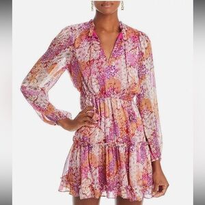 AQUA Ruffled Tiered Dress
